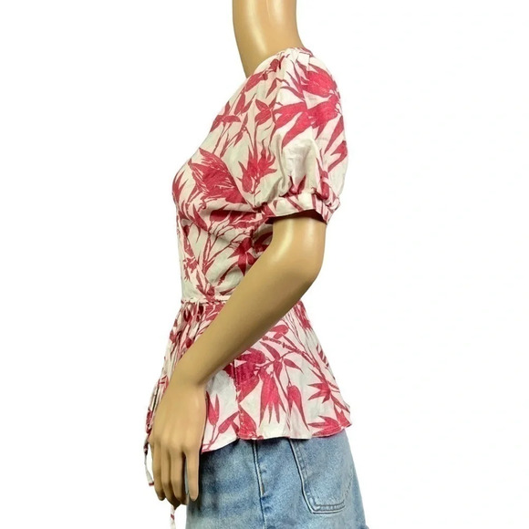 NWT Polo Ralph Lauren Floral linen Print Wrap Top Womens Sz XL - Picture 6 of 11